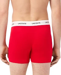 Lacoste Men's 3-Pk. Regular-Fit Logo Waistband 5" Boxer Briefs