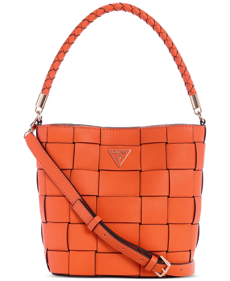 Guess Maylee Woven Bucket Bag