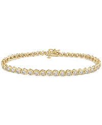 Diamond Swirl Link Tennis Bracelet (2 ct. t.w.) in 10k Gold, Exclusively at Macy's