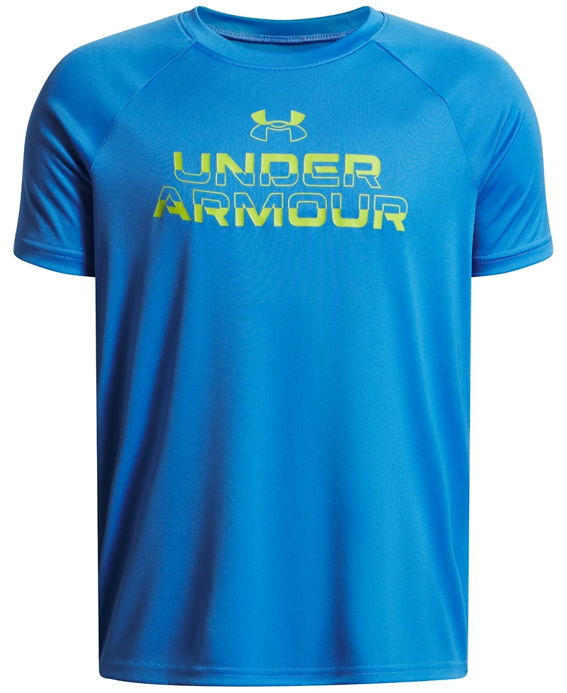 Under Armour Big Boys Tech Split Wordmark Graphic Short-Sleeve T-Shirt