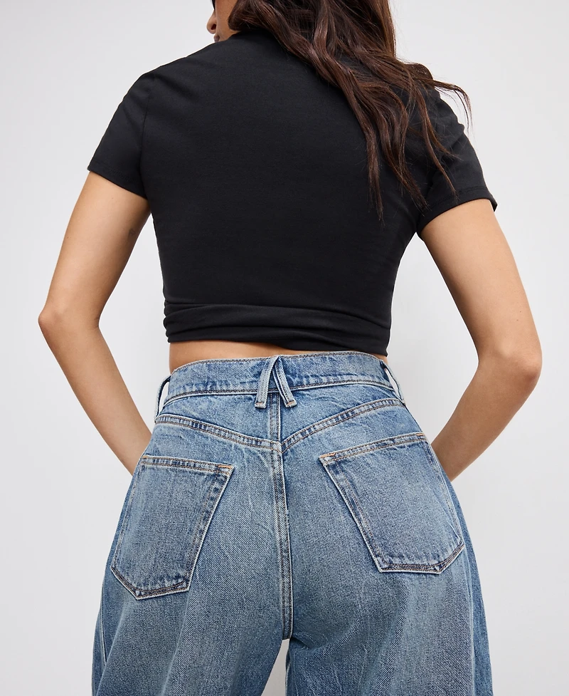 Good American Women's Good Extreme Barrel Jeans