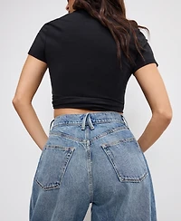 Good American Women's Good Extreme Barrel Jeans