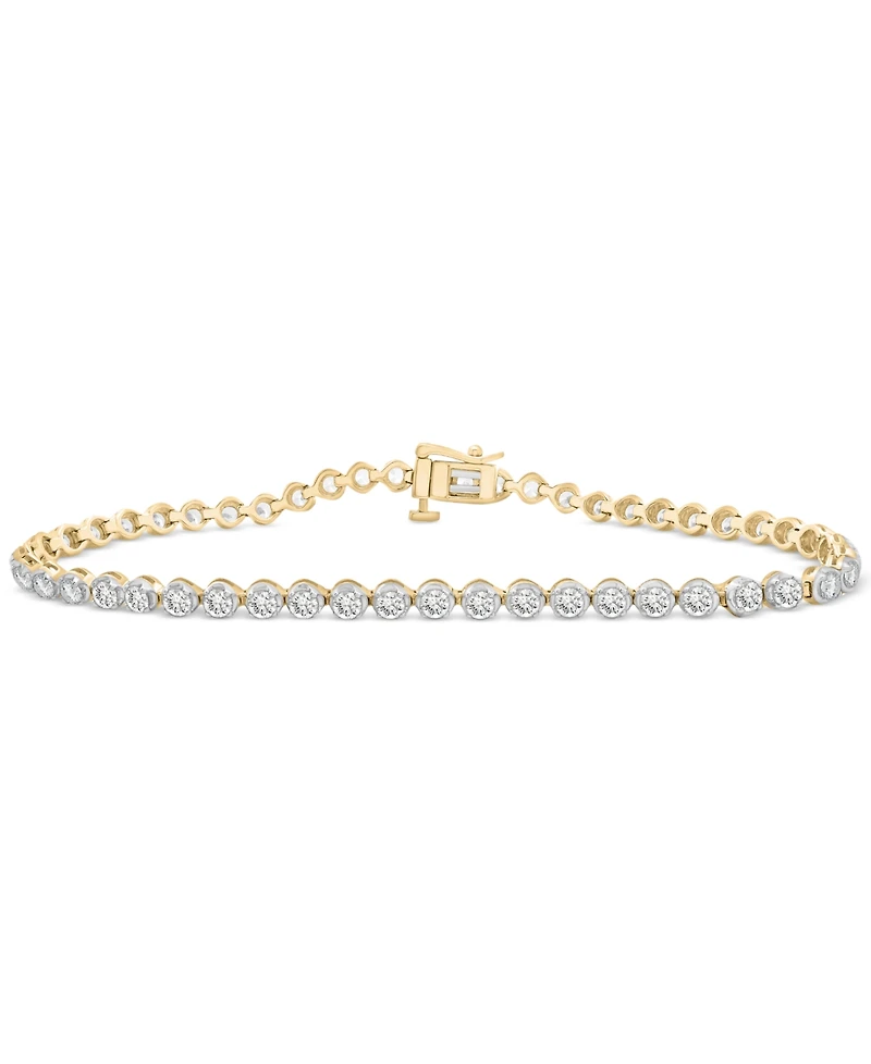 Diamond Prong-Set Tennis Bracelet (3 ct. t.w.) in 10k Gold, Exclusively at Macy's