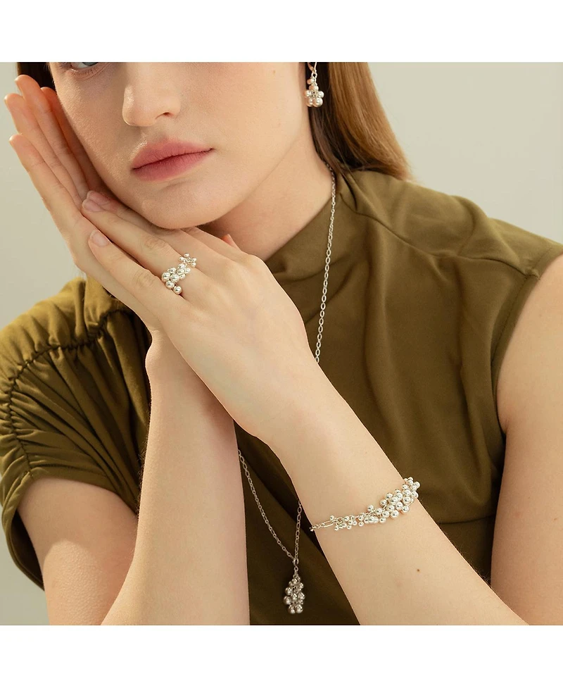 Sterling Silver Vivienne Statement Bouquet Chain Bracelet
