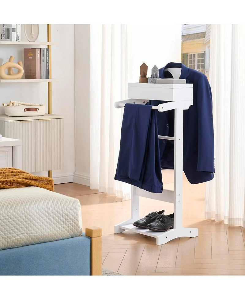 Kings Brand Furniture Mavy Valet Stand – Modern Organizer for Suits, Coats and Accessories Perfect for Bedrooms and Entryways