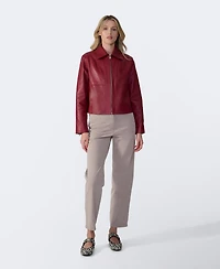 Furniq Uk Women's Classic Leather Jacket