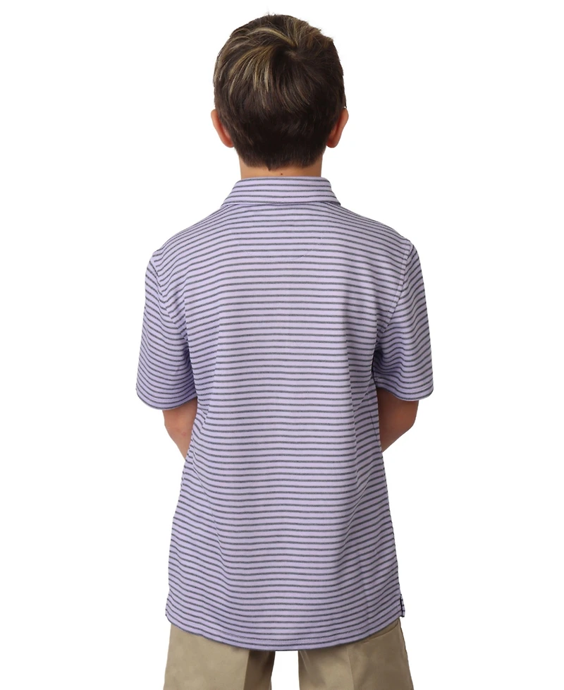 TailorByrd Boys Striped Yarn Dye Modal Polo
