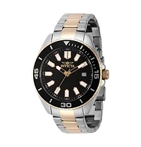 Invicta Men's 46319 Pro Diver Quartz 3 Hand Black Dial Watch