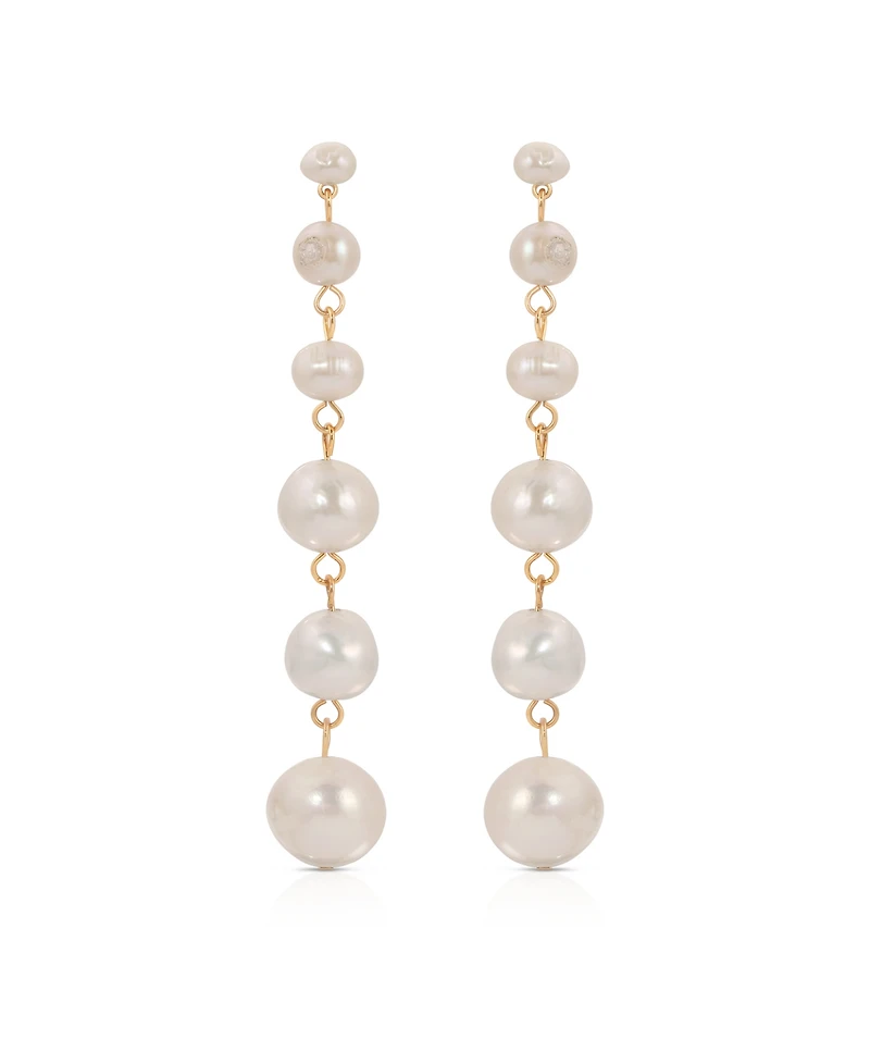 Ettika Multi-Freshwater Cultivated Pearl Linear Earrings