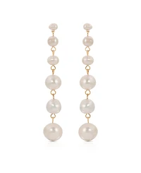 Ettika Multi-Freshwater Cultivated Pearl Linear Earrings