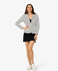 Cable & Gauge Women's Stripe Stretch Knit Jacket
