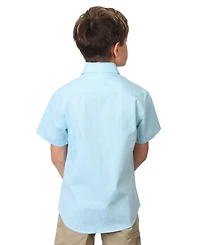 TailorByrd Big Boys Gingham Short Sleeve Shirt