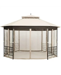 Octagonal Patio Gazebo with Mosquito Net – Elegant Outdoor Shelter for Yard and Garden