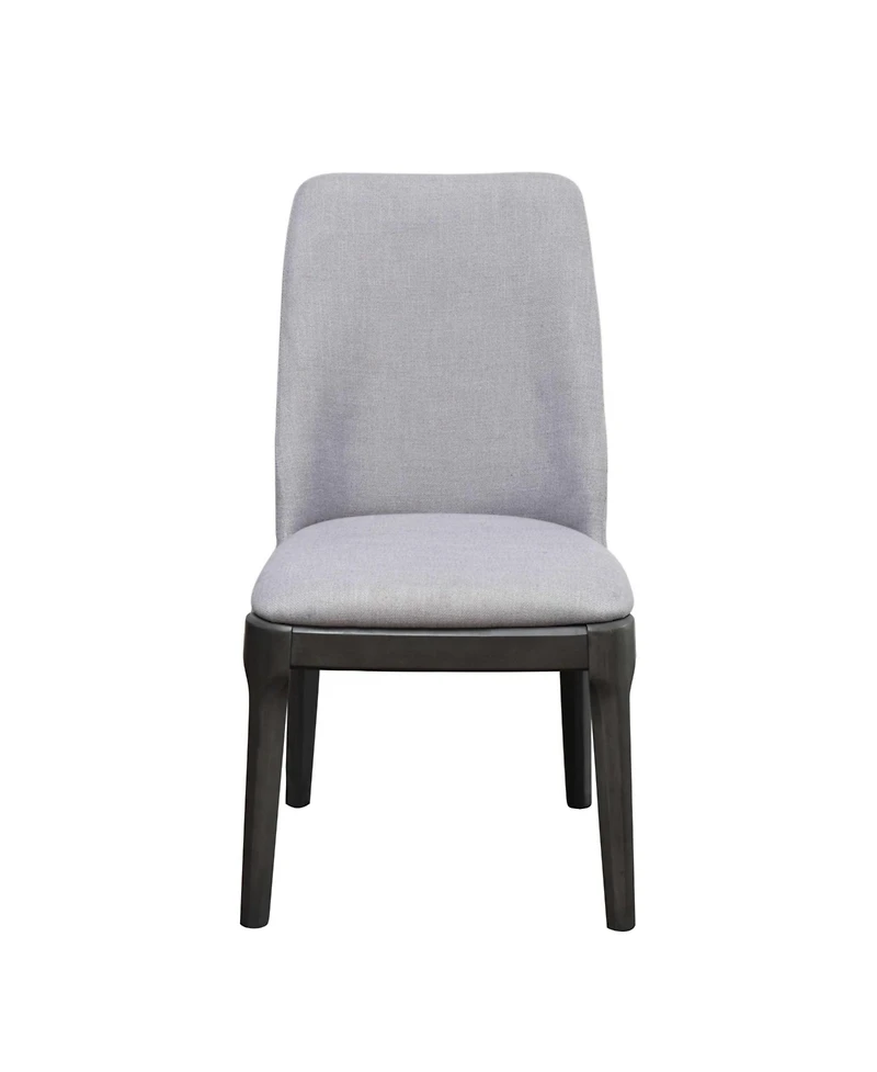 Linen Upholstered Dining Chairs Set of 2 for Dining Room Table or Seating Area