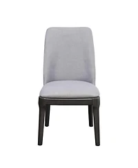 Linen Upholstered Dining Chairs Set of 2 for Dining Room Table or Seating Area