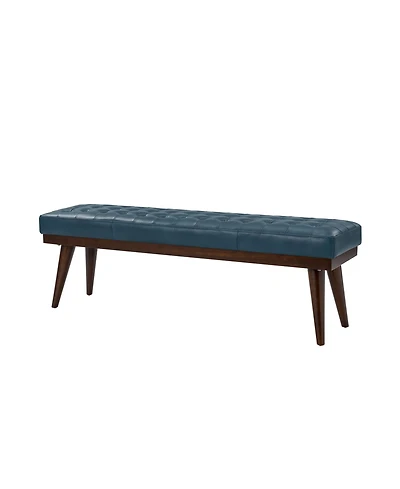 Terencio 55.5" Wide Bedroom Genuine Leather Bench