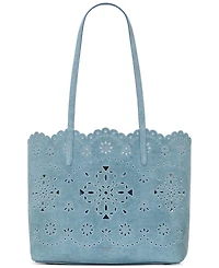 kate spade new york Do It All Spade Flower Perforated Denim Large Tote Bag