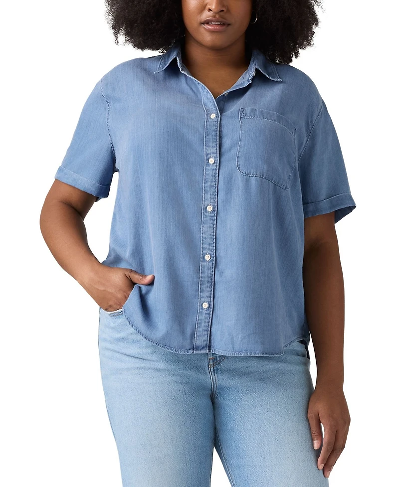 Levi's Plus Darlene Chambray Short-Sleeve Shirt