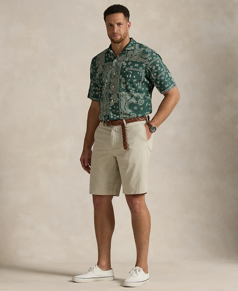 Polo Ralph Lauren Men's Big & Tall Bandanna-Print Camp Shirt