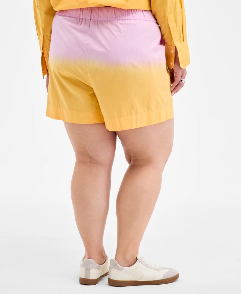 On 34th Trendy Plus Ombre Drawstring Shorts, Exclusively at Macy's