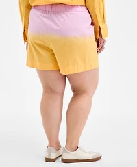 On 34th Trendy Plus Ombre Drawstring Shorts, Exclusively at Macy's