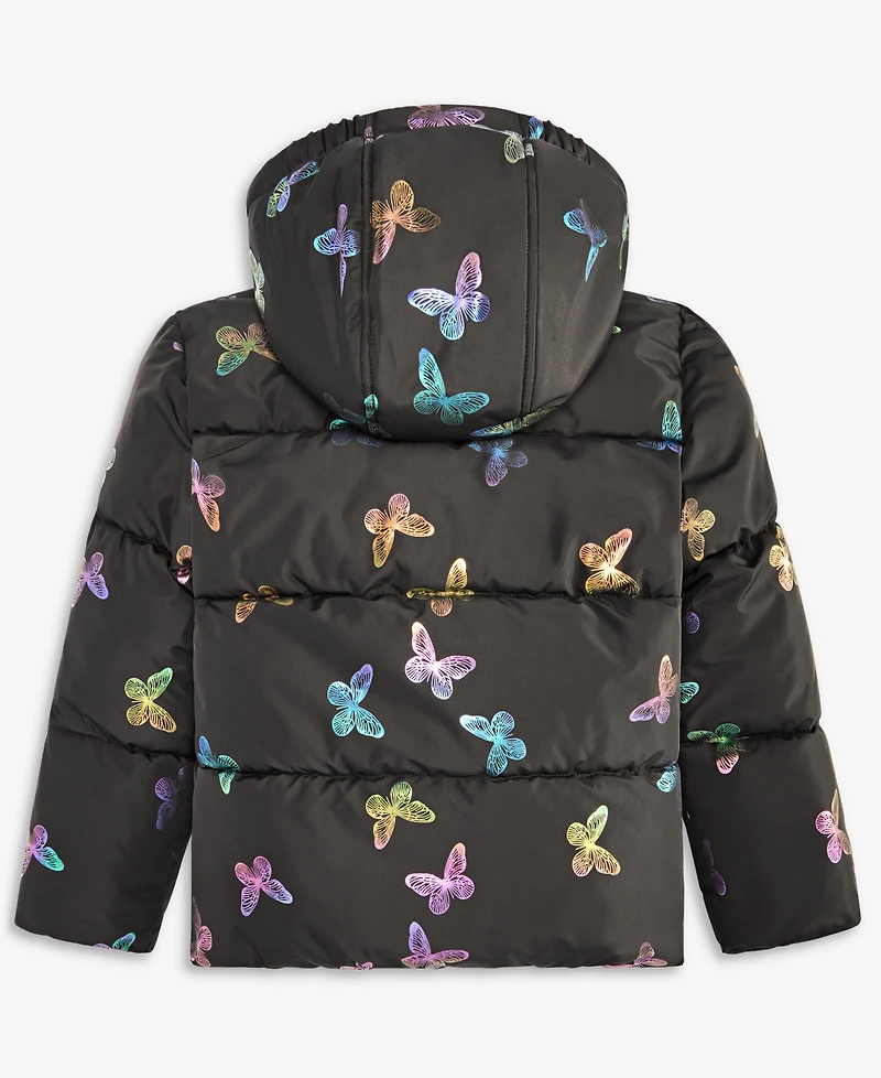 S Rothschild & Co Toddler and Little Girls Foil Bubble Jacket