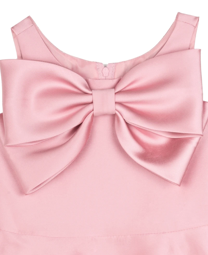 Rare Editions Toddler and Little Girls Mikado Bow Bodice Dress