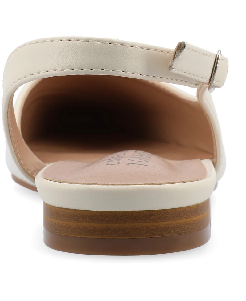 Journee Collection Women's Daphnne Pointed Toe Slingback Flats