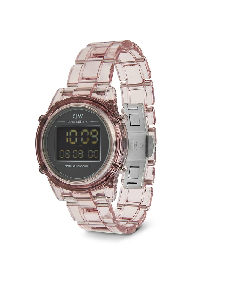 Daniel Wellington Women's Chronograph Pink Plastic Watch, 36mm