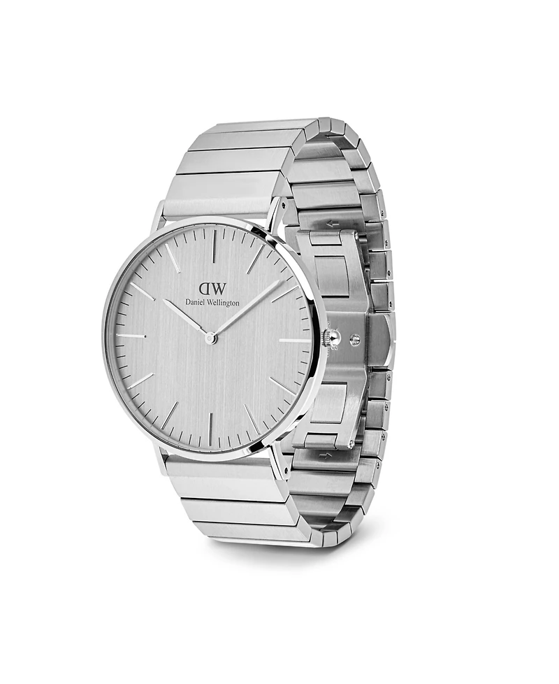 Daniel Wellington Men's Analog Silver Tone Stainless-Steel Watch, 40mm