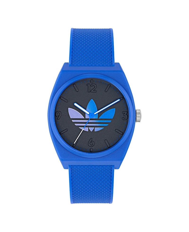 adidas Unisex Analog Blue Resin Watch, 38mm