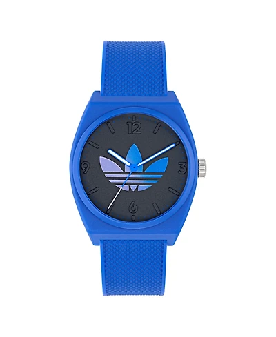 adidas Unisex Analog Blue Resin Watch, 38mm