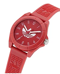 adidas Unisex Analog Red Resin Watch, 41mm