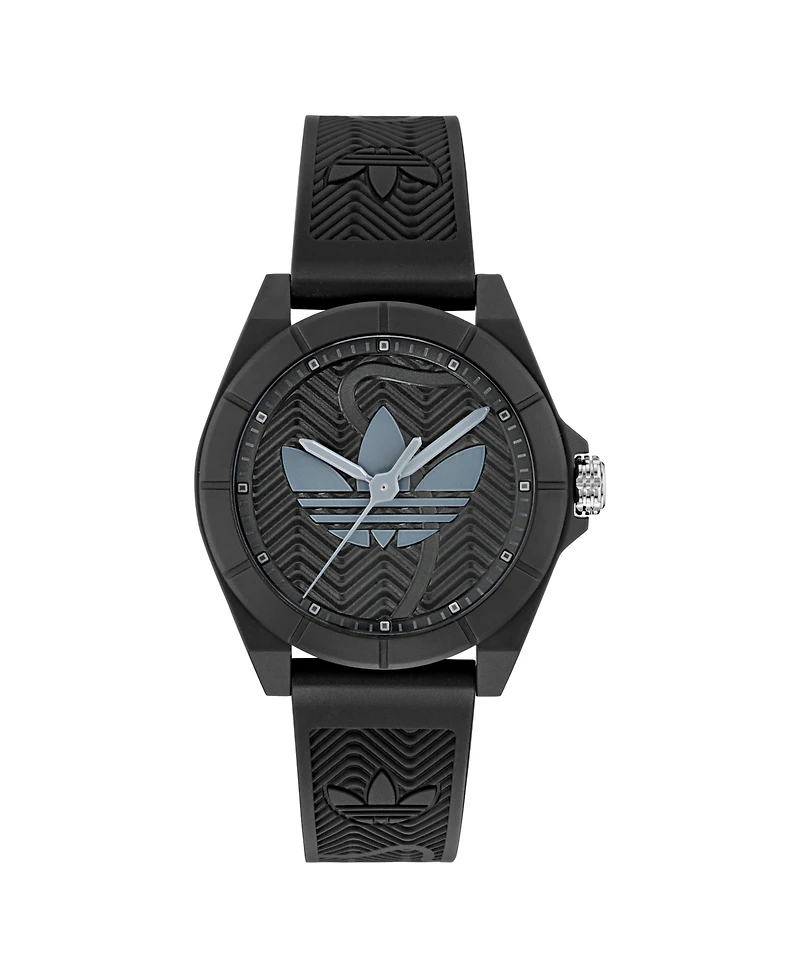 adidas Unisex Analog Black Resin Watch, 41mm