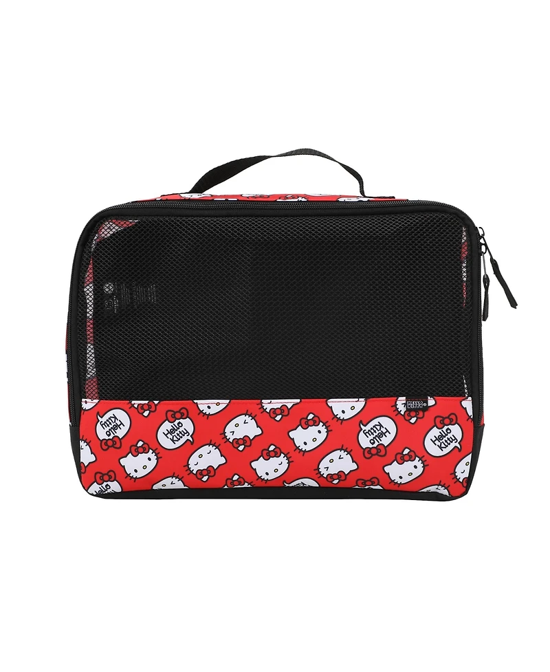 Hello Kitty All-Over Character Print 3-Piece Red Packing Cube Set