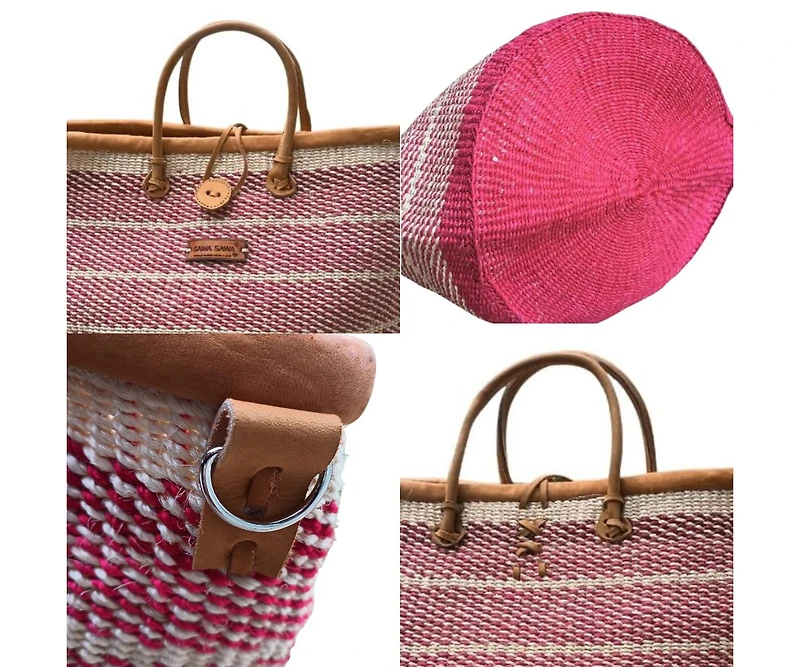 Bold Journey Handmade Sisal Market Tote Basket Bag