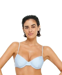 Lscn by Lascana Women's Shimmer Underwire Bikini Swimsuit Top Bra Sizing