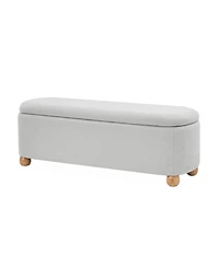 Felipe Storage Waterproof Bench with Solid Wood Legs