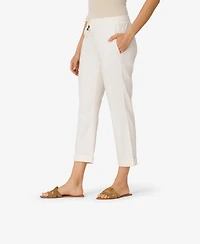 Cable & Gauge Women's Linen Blend Crop Pant