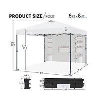 Yaheetech 8x8FT Pop-up Canopy, Instant Canopy Tent