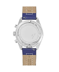 Abingdon Co. Women's Jordan Chronograph Multifunctional Cobra Blue Leather Strap Watch, 40mm
