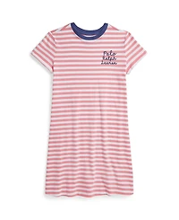 Polo Ralph Lauren Big Girls Striped Logo Jersey Dress