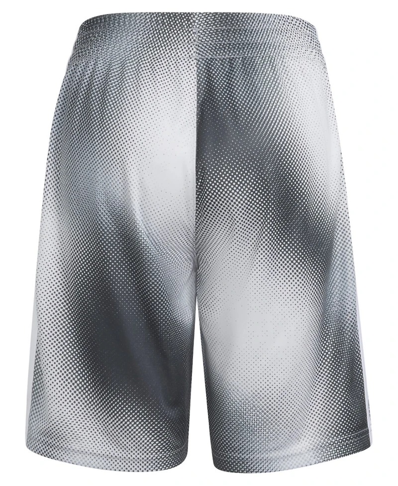 adidas Big Boys Elastic Waistband Motion Gradient Printed 3-Stripe Shorts