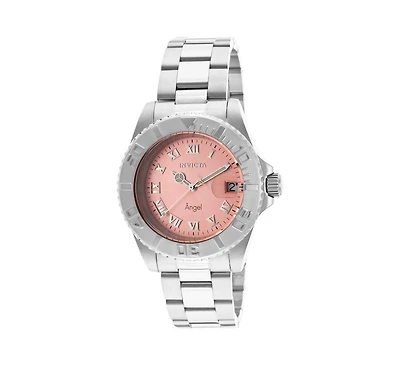 Invicta Women's 14360 Angel Quartz 3 Hand Pink Dial Watch