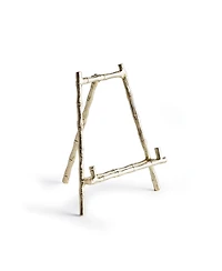 10.5" Baldwin Premium Gold Finish Bamboo Decorative Small Cookbook Art Picture Frame Luxury Easel Holder