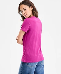 Boss Orange Women's Cotton Embellished Heart Logo T-Shirt