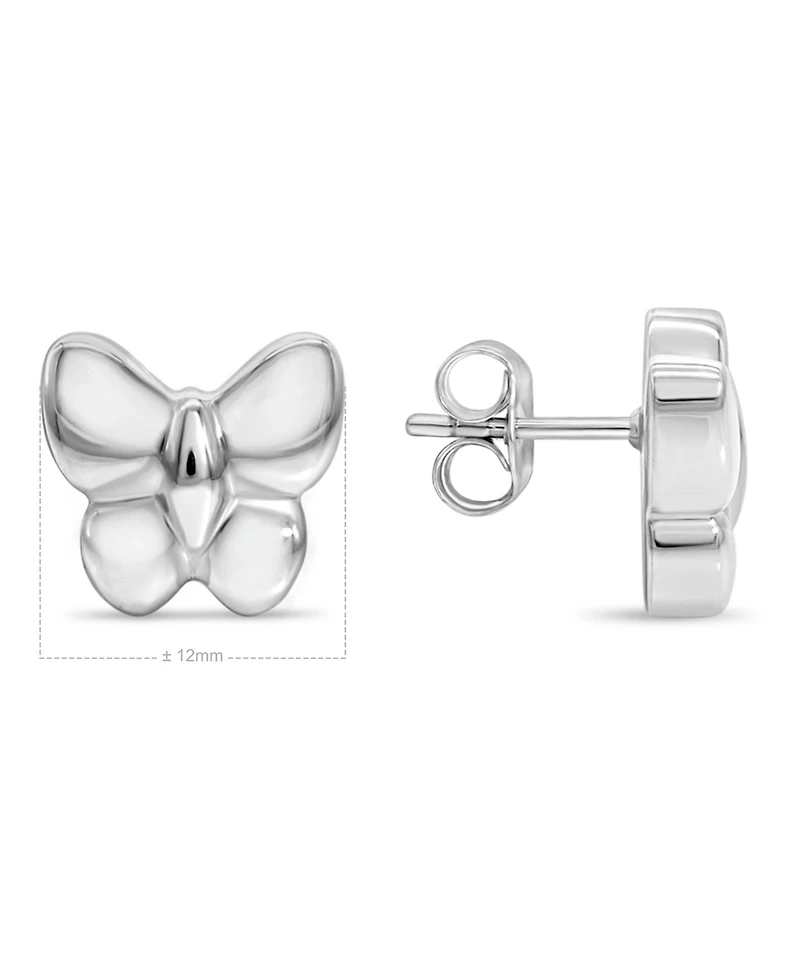 Devata Butterfly Stud Earrings in Sterling Silver