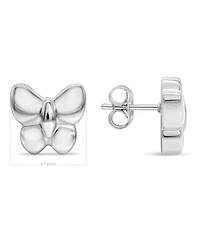 Devata Butterfly Stud Earrings in Sterling Silver