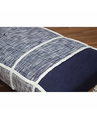 Upholstered Bench with Textural Legs for Bedroom Entryway or Living Room