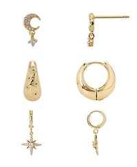 Unwritten Cubic Zirconia Celestial Trio Earring Set